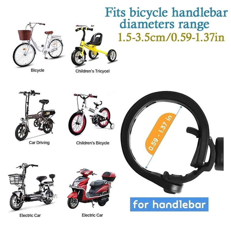 Universal Professional Bicycle Rearview Mirror Set 360 Adjustable Handlebar Security 1