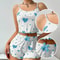 2Piece Womens Love Print Sleepwear Set IndustrialGrade Comfort Breathability 5