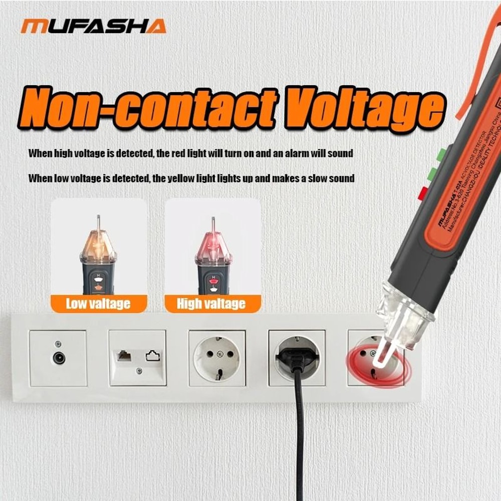 MUFASHA NonContact Voltage Detector Industrial Grade Electrical Tester 2