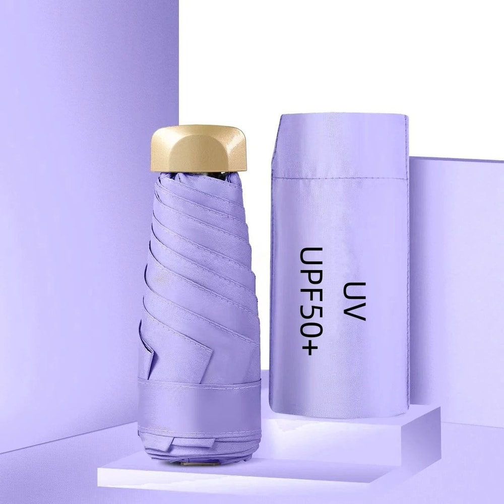 Mini Pocket Sun And Rain Capsule Umbrella With Vinyl UV Protection 12