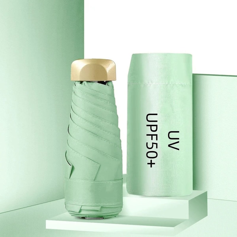 Mini Pocket Sun And Rain Capsule Umbrella With Vinyl UV Protection 7