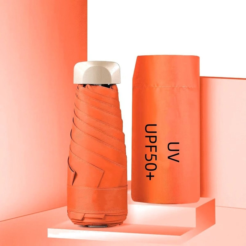Mini Pocket Sun And Rain Capsule Umbrella With Vinyl UV Protection 16
