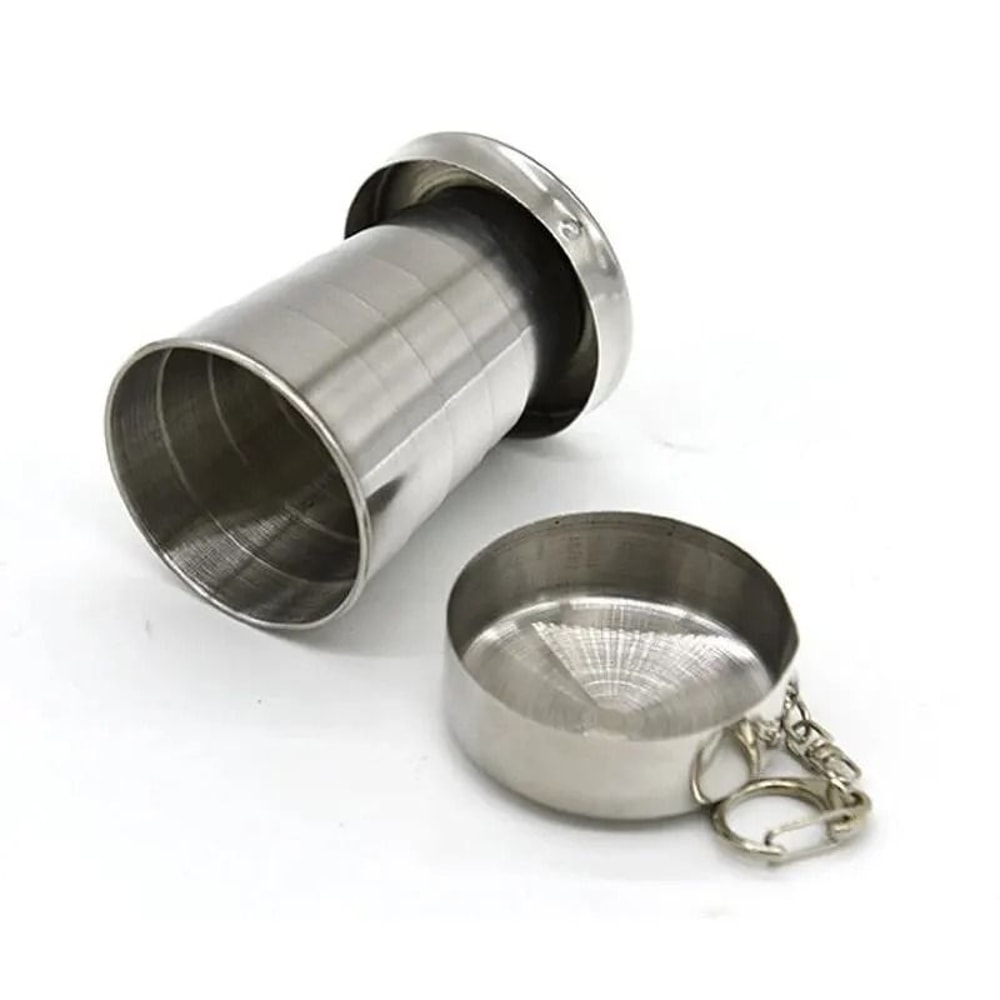 Outdoor Portable Stainless Steel Telescopic Folding Camping Cups 4