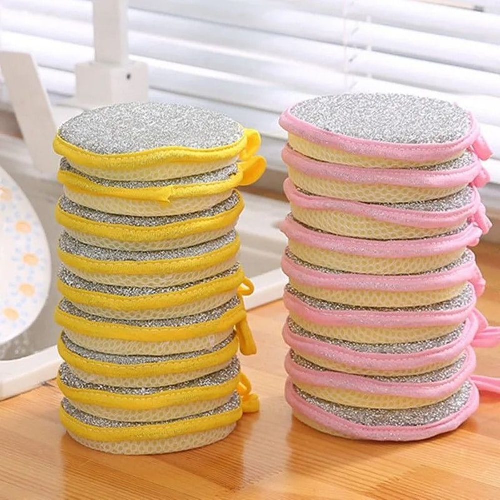 Double Sided Dishwashing Sponge And Kitchen Scrubbing Brush Set 1