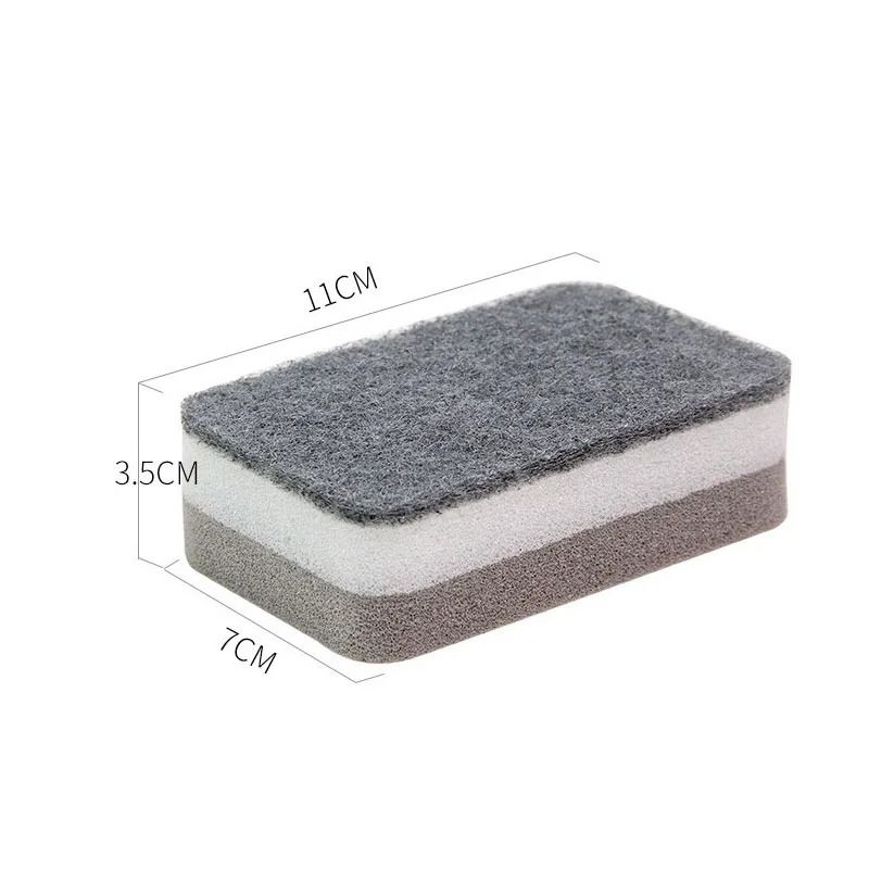 Double Sided Household Scouring Pad And Kitchen Dishwashing Sponge Set 5