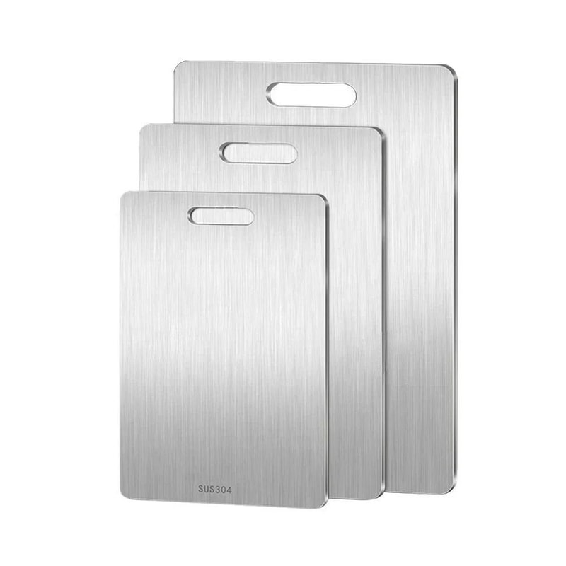 DoubleSided 316 Stainless Steel And Wood Fiber Professional Chopping Board 5
