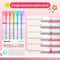 Kawaii Flower Line Shape Roller Curve Highlighter Pen Set 9