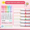 Kawaii Flower Line Shape Roller Curve Highlighter Pen Set 6