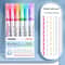 Kawaii Flower Line Shape Roller Curve Highlighter Pen Set 7