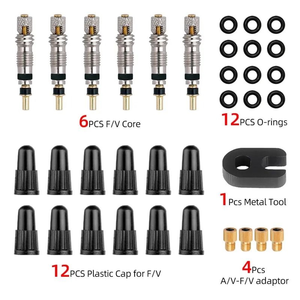 Industrial Grade Presta Valve Core Replacement Service Tool Set 10