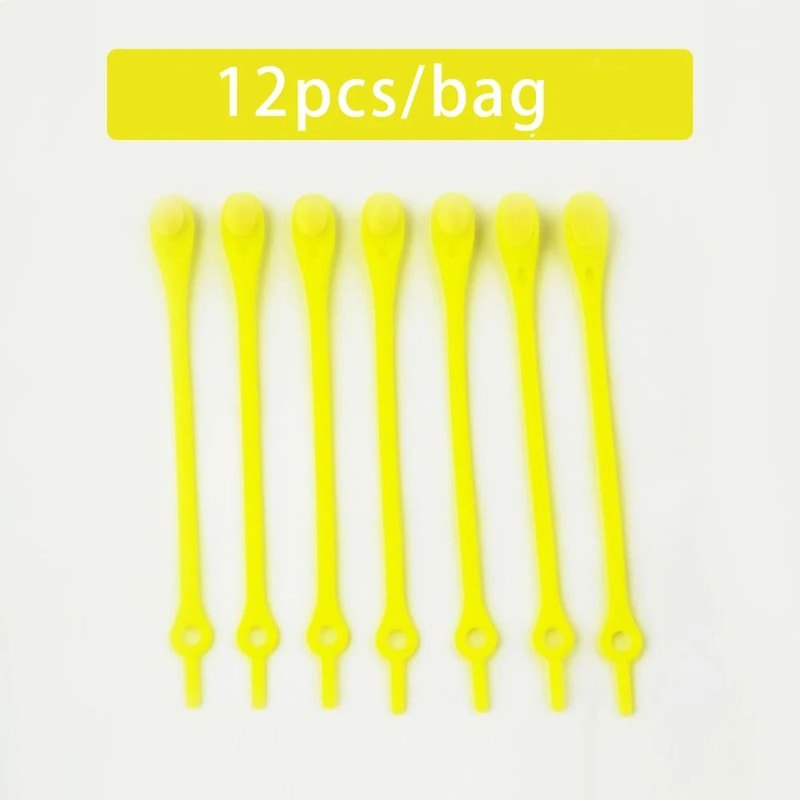 Elastic NoTie Silicone Shoelaces 12Piece MultiPack 16