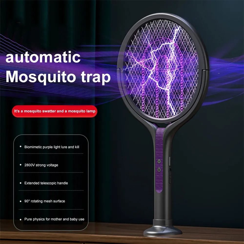 2in1 Household Retractable Electric Mosquito Swatter And Smart Trap Lamp 2