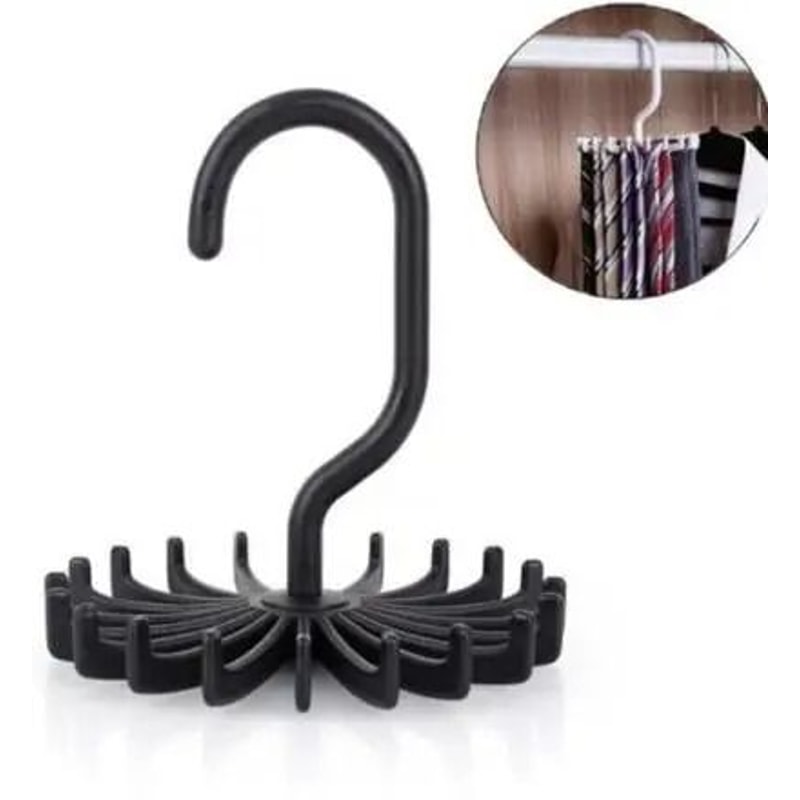 360 Degree Rotatable 20 Claw Tie And Scarf Organizer 7