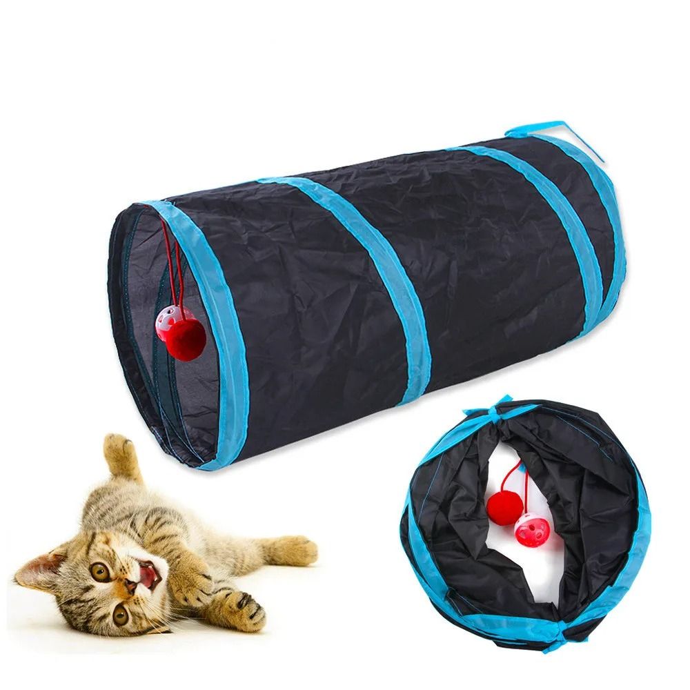 Foldable Cat Tunnel Breathable Pet Play Tube 1