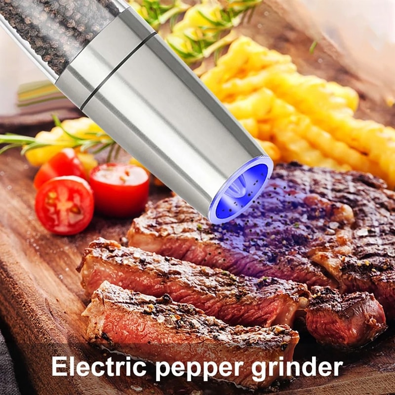 Electric Gravity Induction Pepper And Salt Mill Set 4