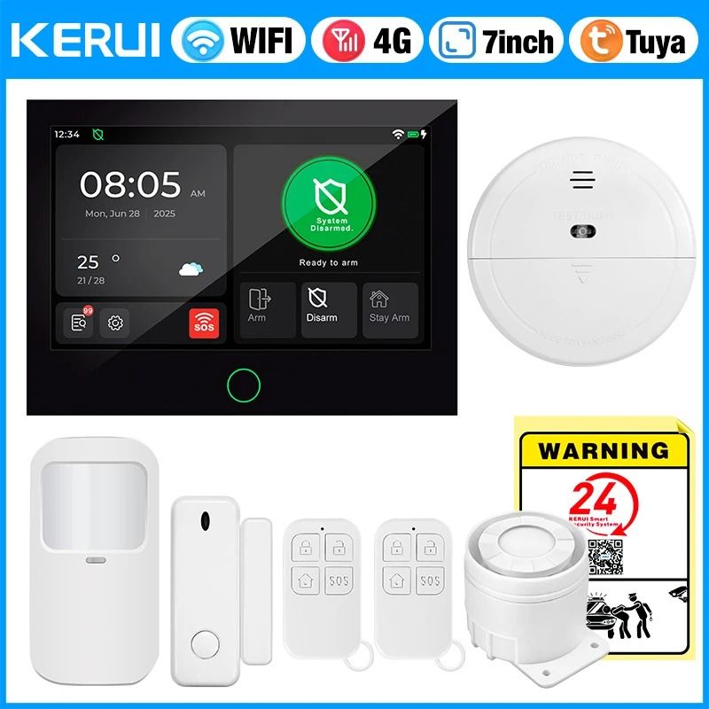 KERUI 7Inch IPS Touchscreen 4GWiFi Smart Home Alarm System G70 6