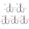 High Carbon Steel Round Bend Treble Fishing Hooks 5