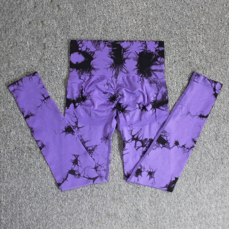 Womens Seamless TieDye Yoga Leggings 1