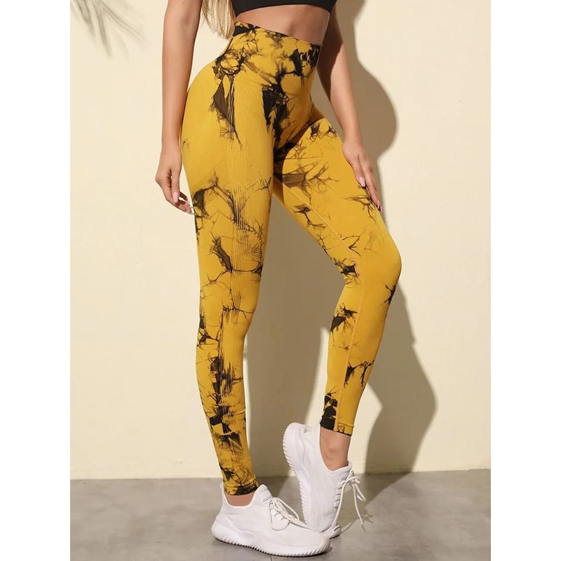 Womens Seamless TieDye Yoga Leggings 15