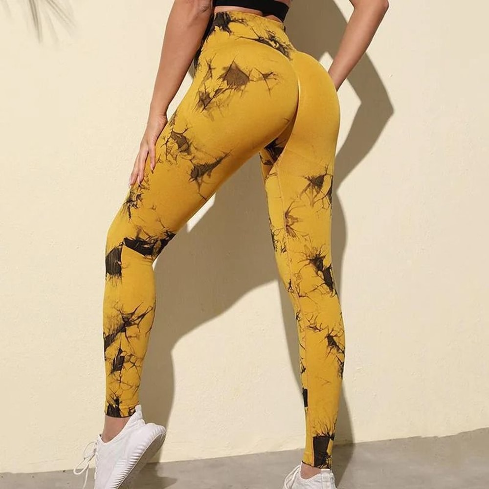 Womens Seamless TieDye Yoga Leggings 5