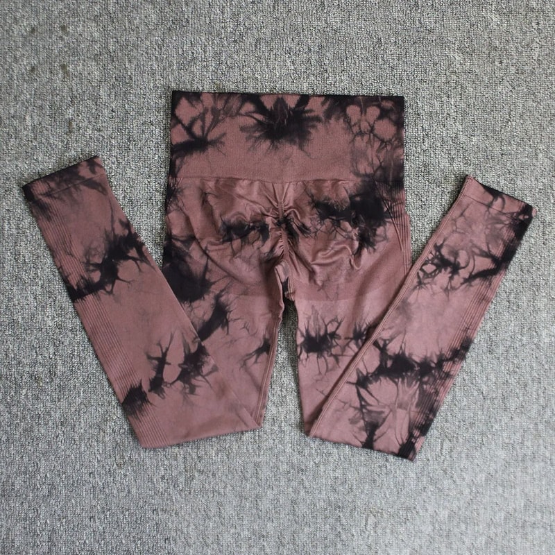 Womens Seamless TieDye Yoga Leggings 8