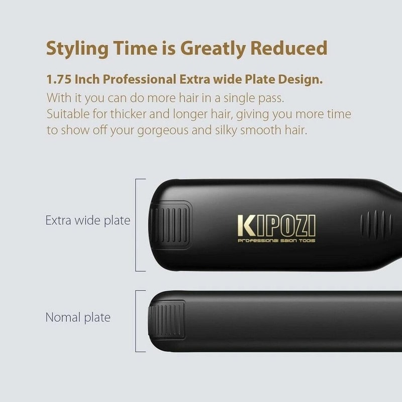 KIPOZI Professional Titanium Flat Iron Hair Straightener 5