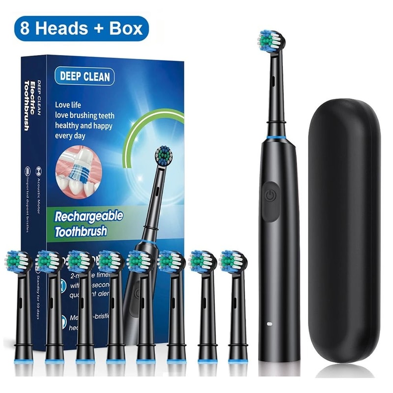 Electric Rotary Rechargeable Toothbrush For Adults 9