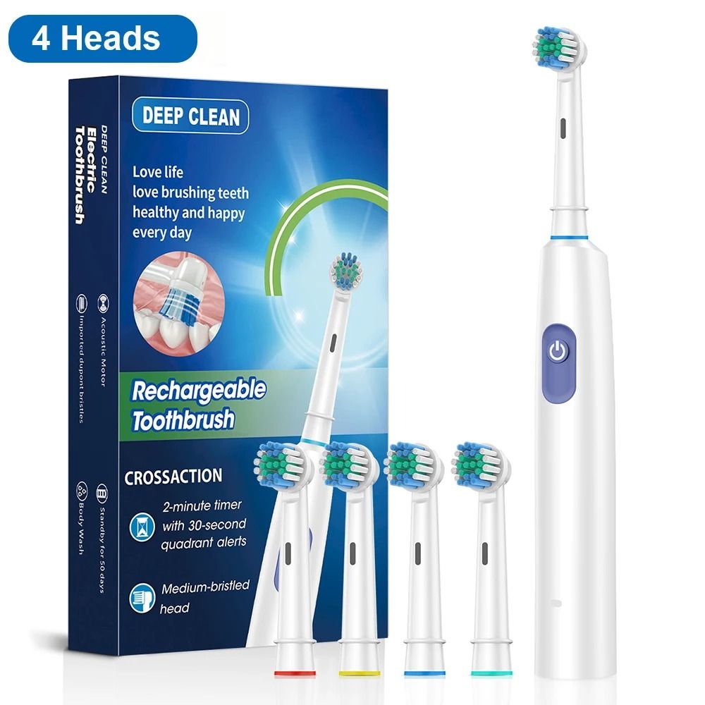 Electric Rotary Rechargeable Toothbrush For Adults 7