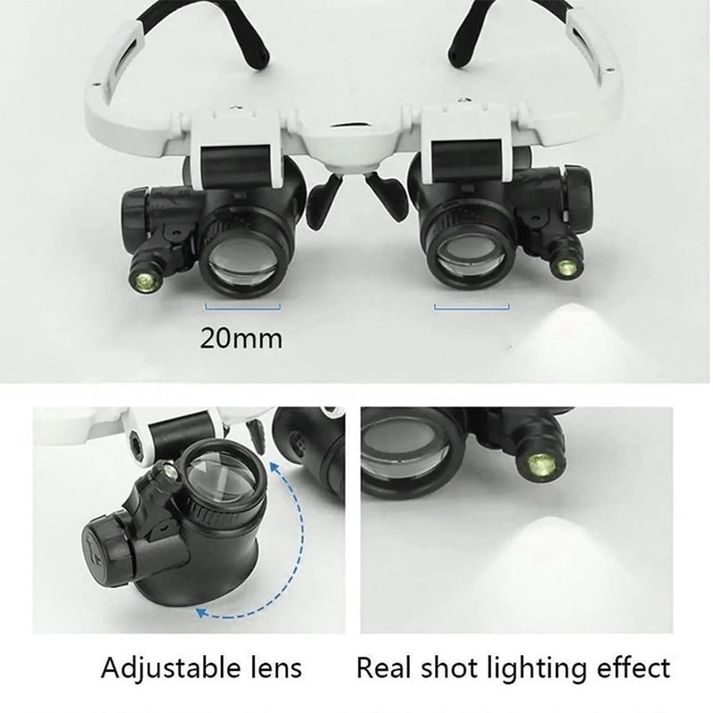LED Magnifying Headband Jeweler Repair Loupe 1