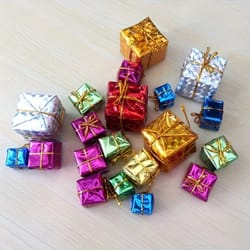 50pcs mini christmas ornament gift boxes