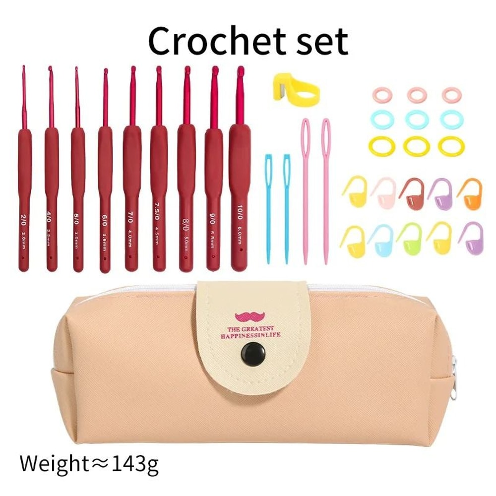 Ergonomic Crochet Hook Set Accessories Kit 8
