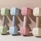 Baby Silicone Teething Dumbbell Rattle Toy 0