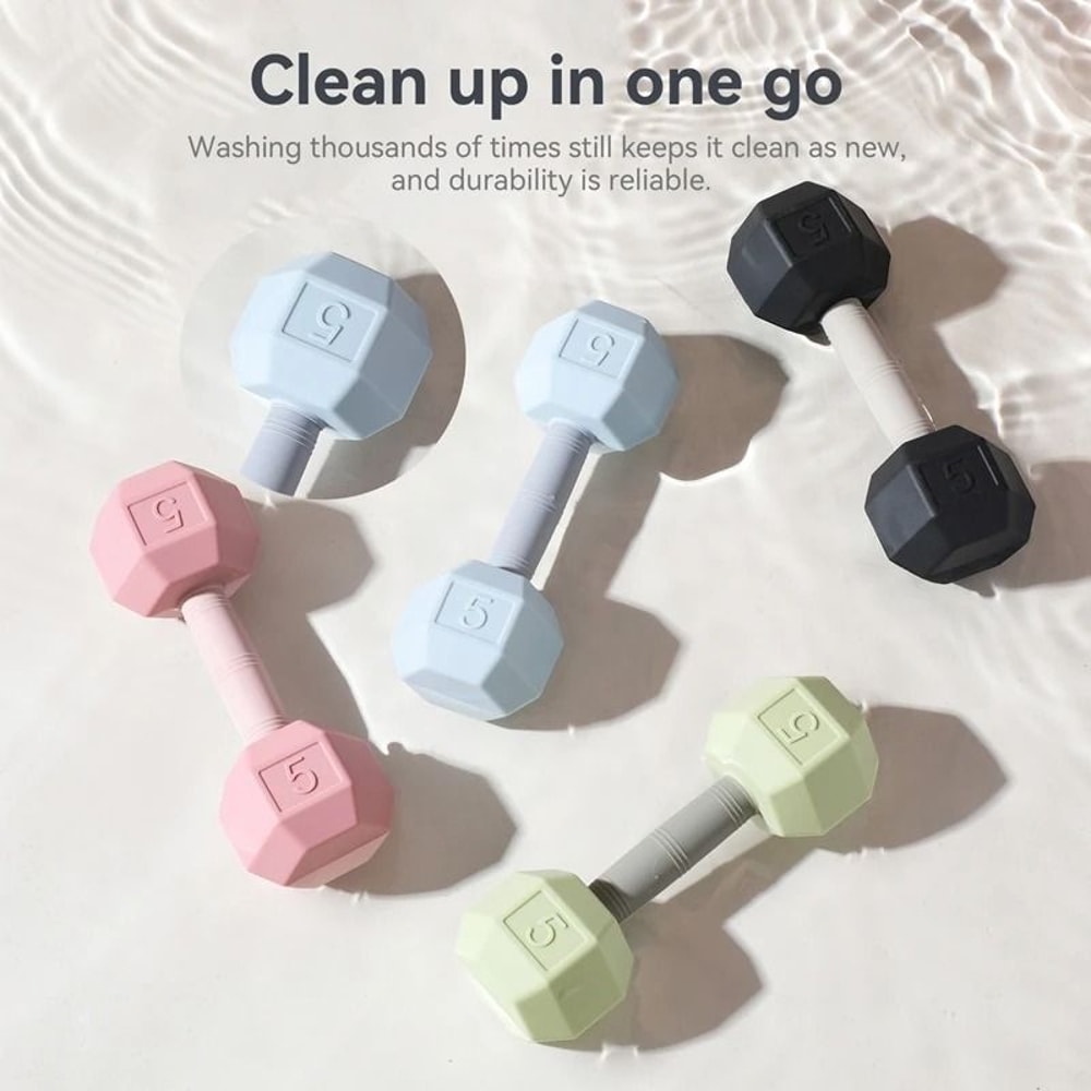 Baby Silicone Teething Dumbbell Rattle Toy 4