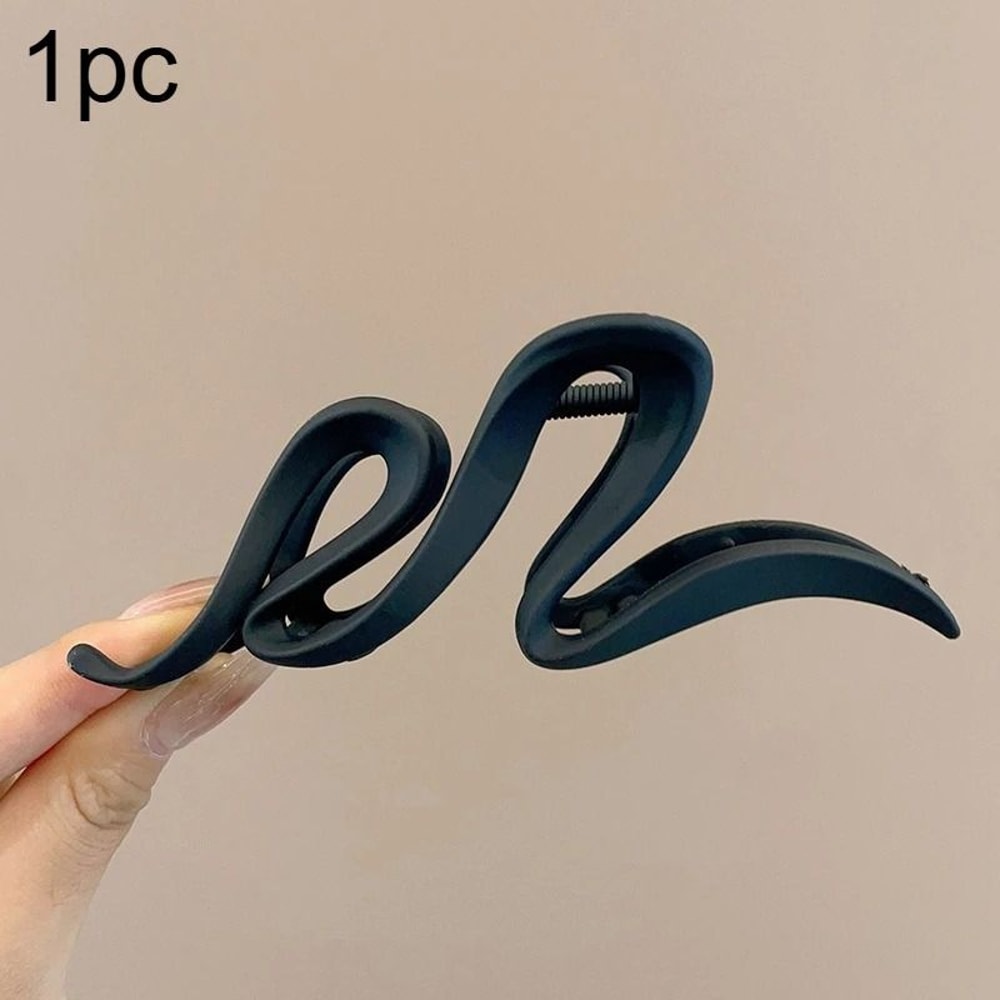 Fashion Korean Solid Color Acrylic Wave Hair Claw 6