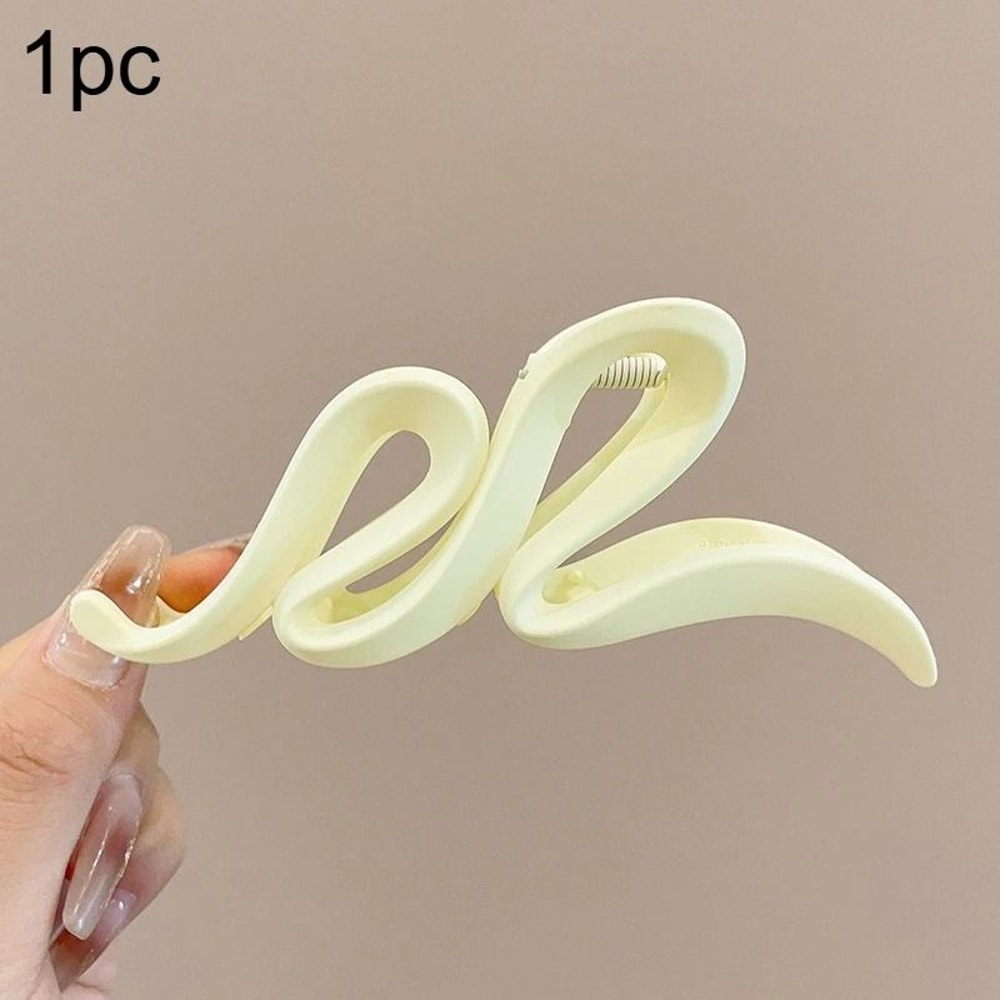 Fashion Korean Solid Color Acrylic Wave Hair Claw 7