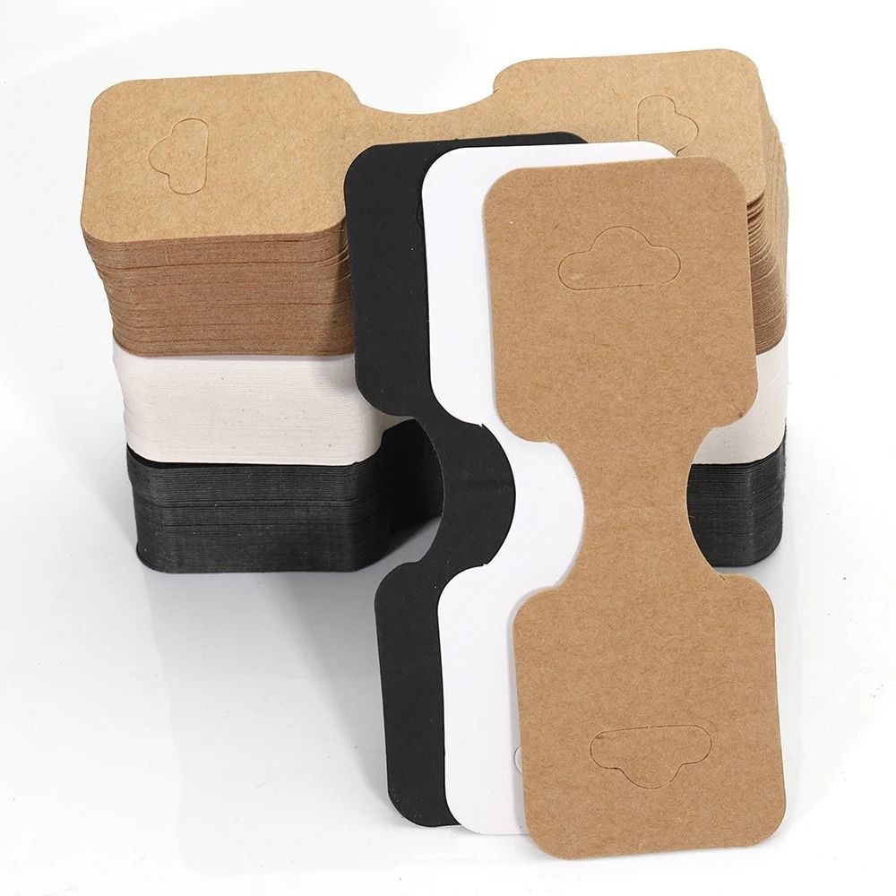 50pcs Kraft Paper Jewelry Display Cards 0