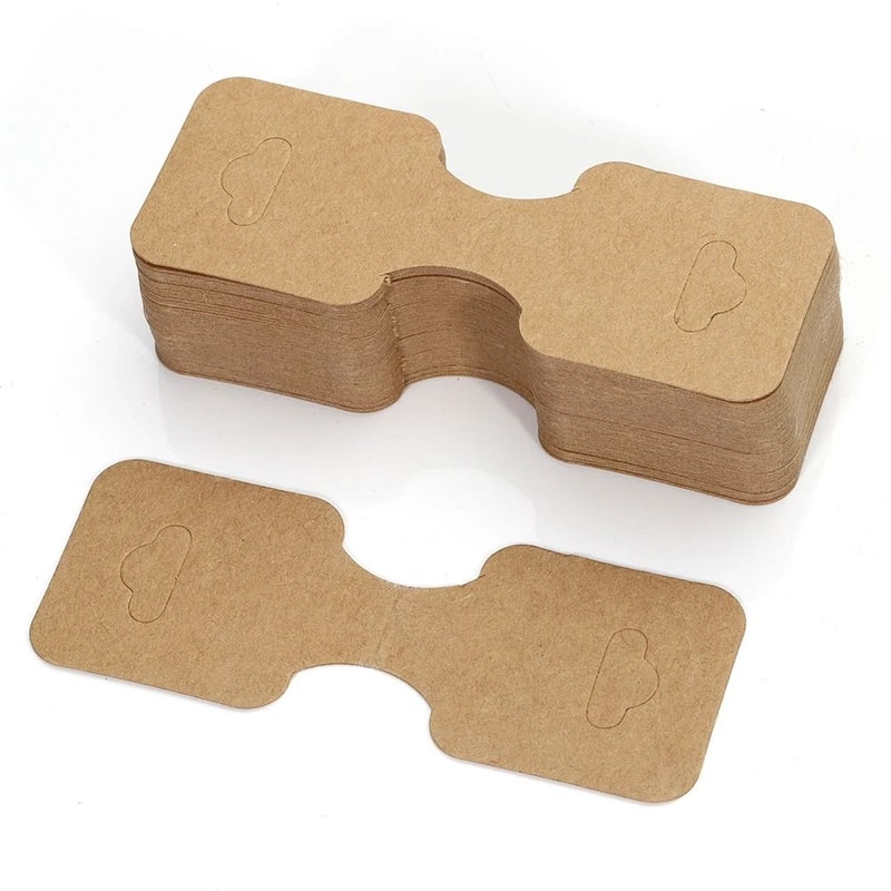 50pcs Kraft Paper Jewelry Display Cards 8