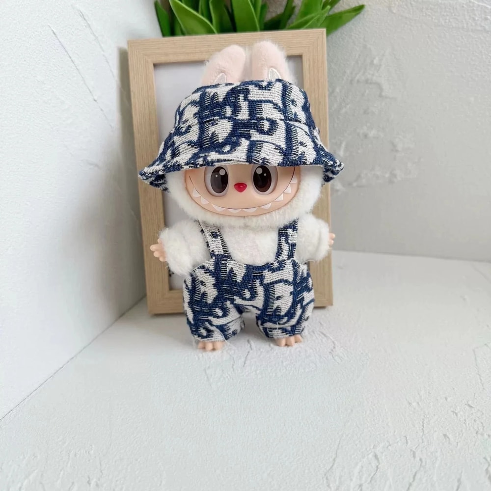 Fashion Outfit Set For Labubu 17cm Mini Plush Doll 7