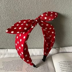 rabbit ear polka dot headband