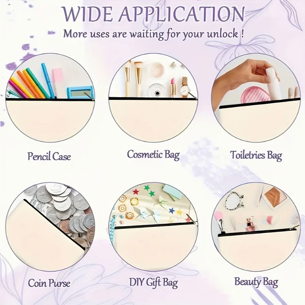 Cute Cat Floral Makeup Jewelry Storage Bag 4