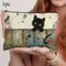 Cute Cat Floral Makeup Jewelry Storage Bag 5