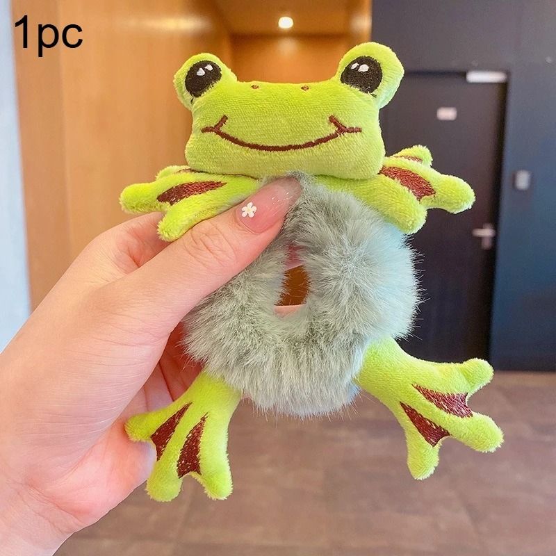 Funny Frog Plush Elastic Hair Scrunchie 5