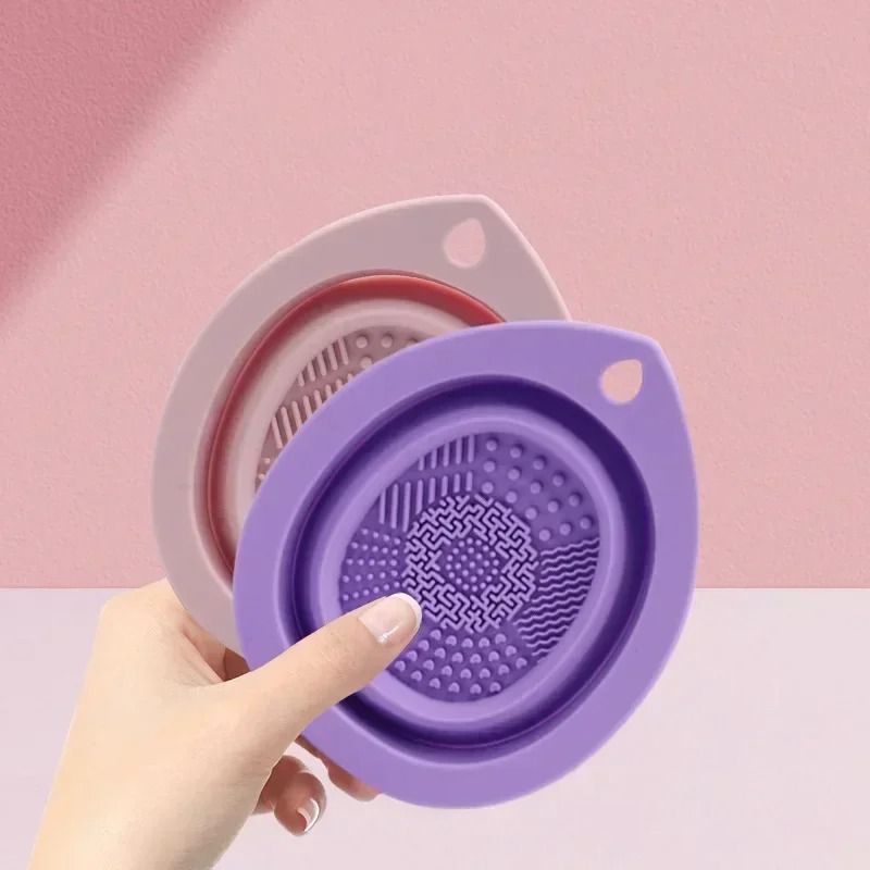 Folding Silicone Makeup Brush Cleaning Bowl 3