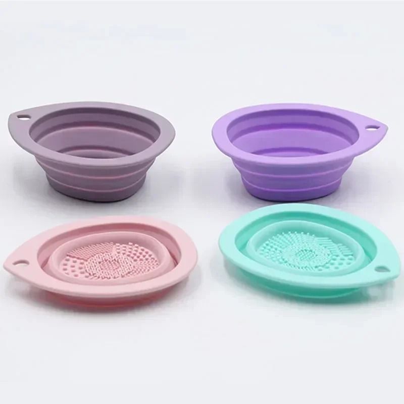 Folding Silicone Makeup Brush Cleaning Bowl 5