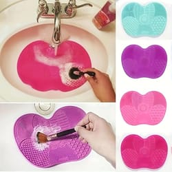 silicone apple-shaped makeup brush cleaner pad