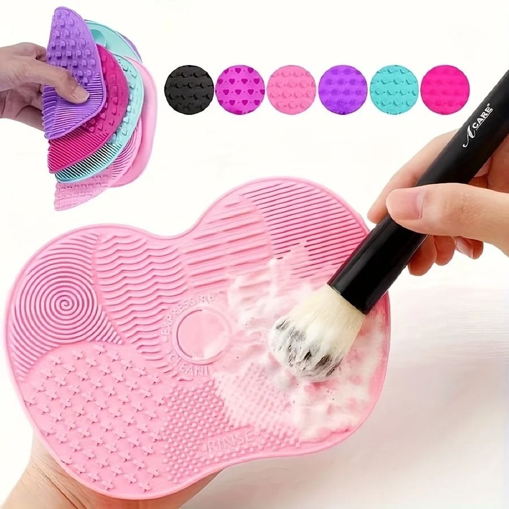 Silicone AppleShaped Makeup Brush Cleaner Pad 1