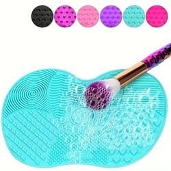 silicone makeup brush cleaning scrub pad