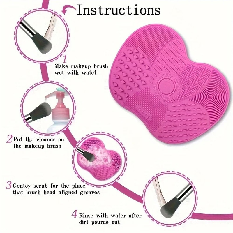 Silicone Makeup Brush Cleaning Scrub Pad 4