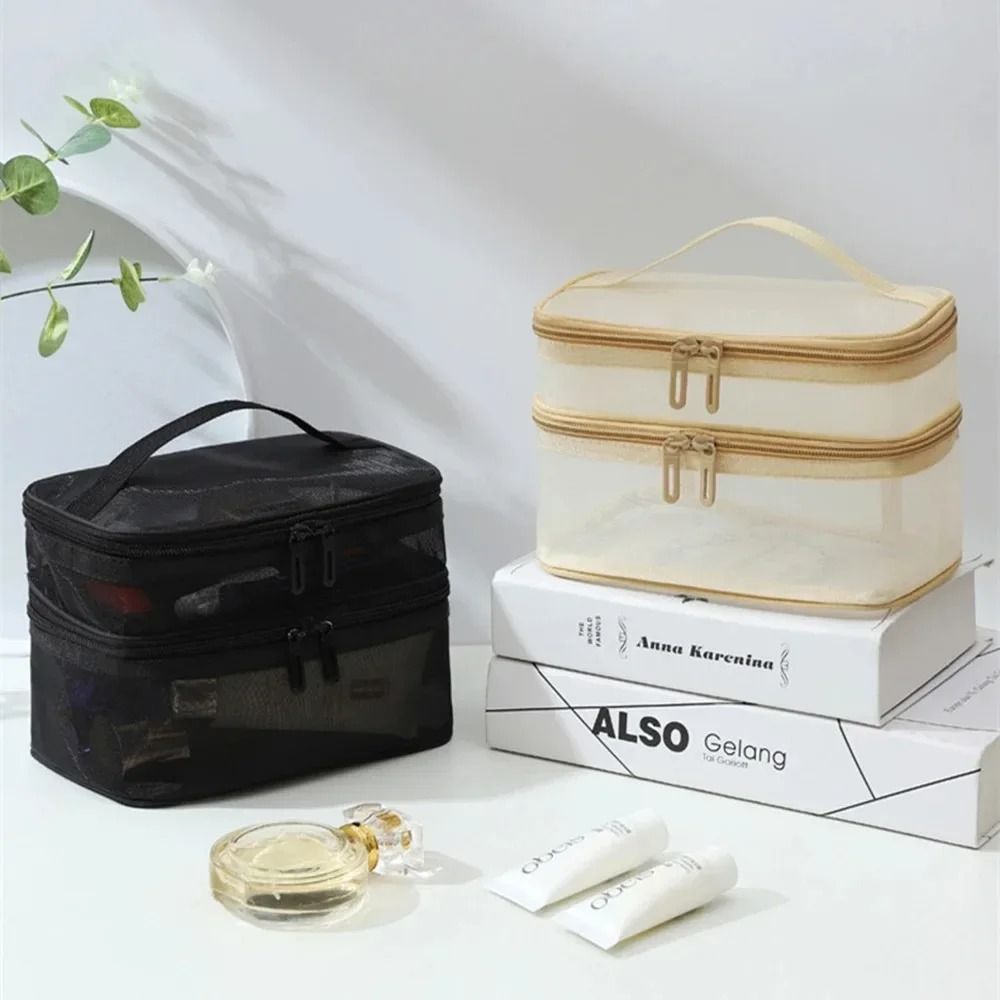 Nylon Double Layer Mesh Cosmetic Bag 4