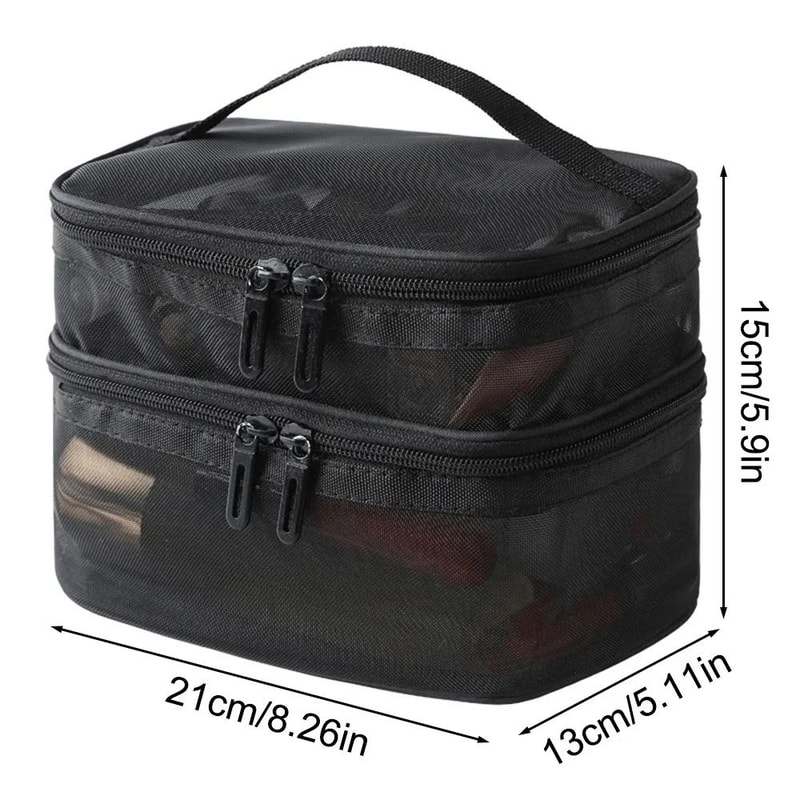 Nylon Double Layer Mesh Cosmetic Bag 5